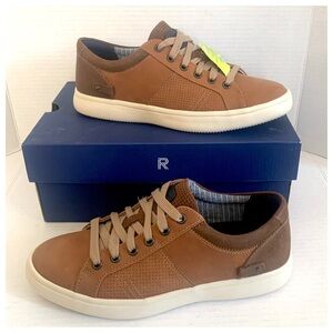 Rockport CL Colle Tie Men's Tan Leather Sneakers Size 6.5W Lace Up New